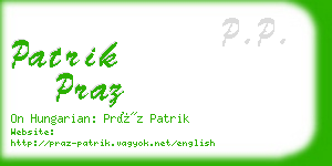 patrik praz business card